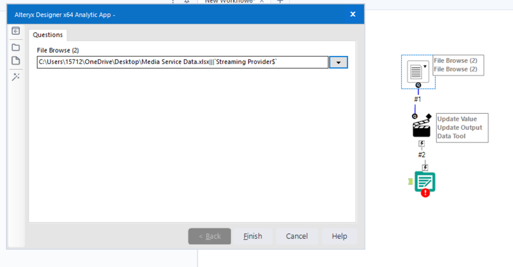 Analytic App Output Query - Alteryx