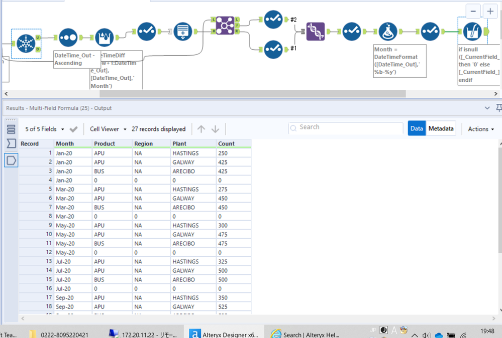 How to add missing months in a data - Alteryx