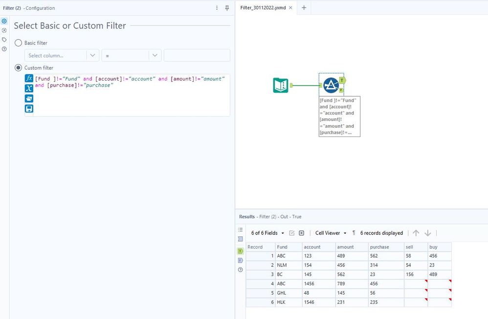 Arrange the dataset based on column name - Alteryx