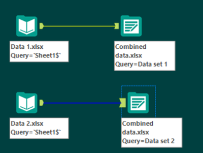 Combining two separate data streams to make 1 excel workbook with 2 ...