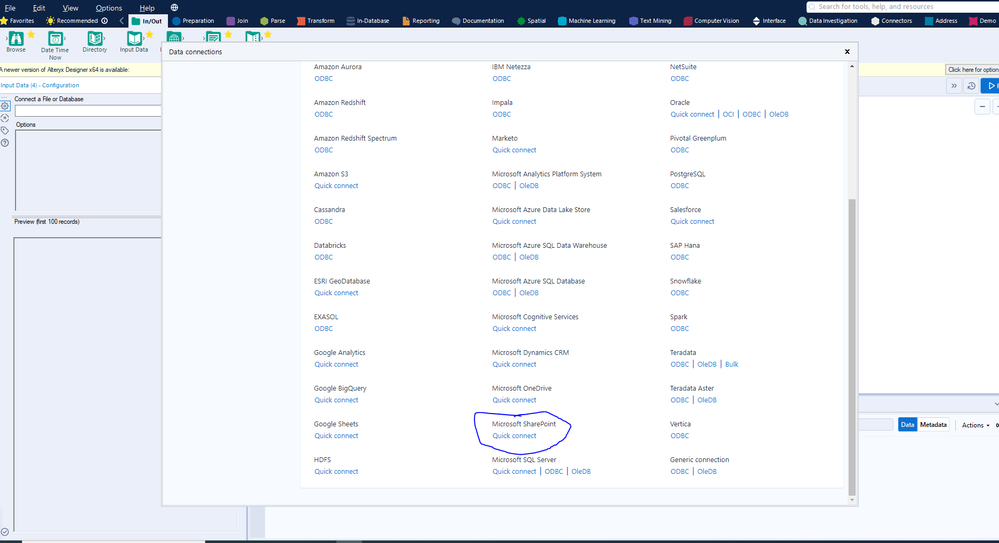 SharePoint Files Input and Output tools - Alteryx