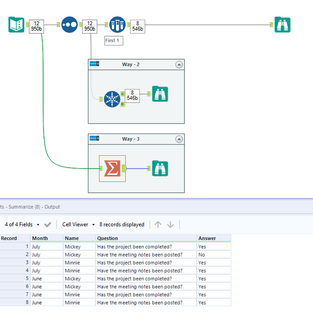 Removing Duplicates - Alteryx