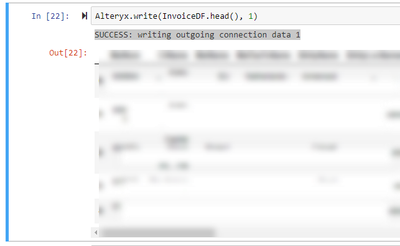 Python Object output issue - Alteryx