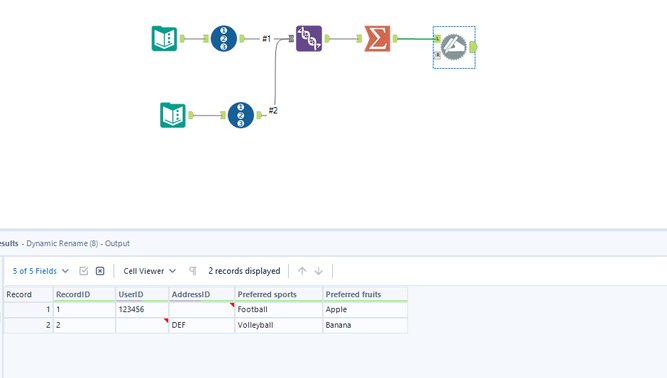 Combining two data sets using two different fields - Alteryx