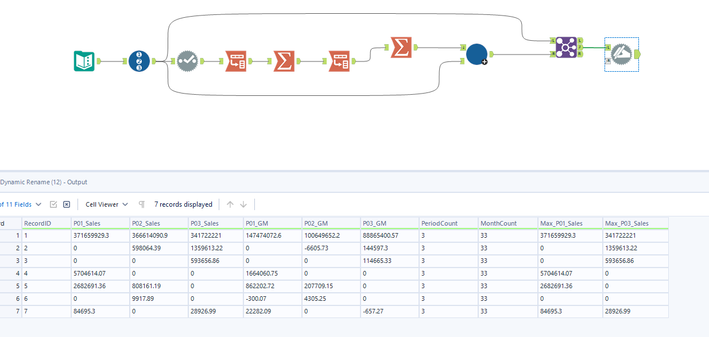 Dynamically Fill a column with values from another column - Alteryx