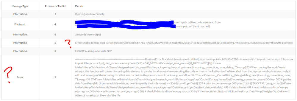 App error when run as part of chained app - Alteryx