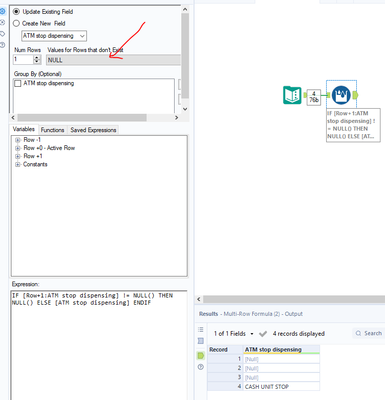 How to blank Rows using Multi-Row Formula - Alteryx