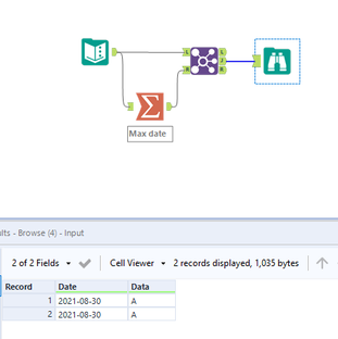 Filter to most recent date - Alteryx