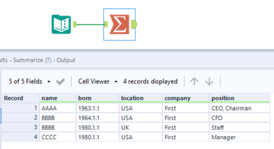How to combine duplicated rows by conditions? - Alteryx