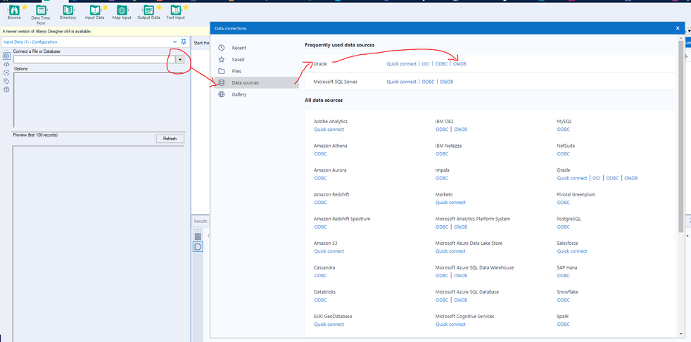 Connection to Oracle - Alteryx