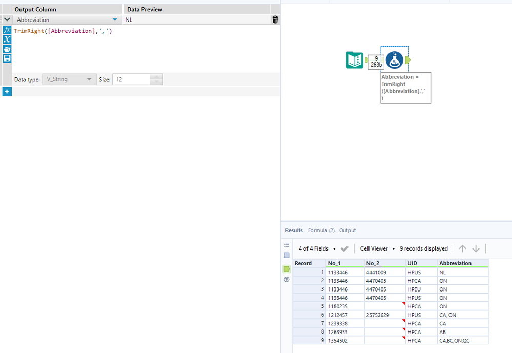 Remove unnecessary characters from record - Alteryx