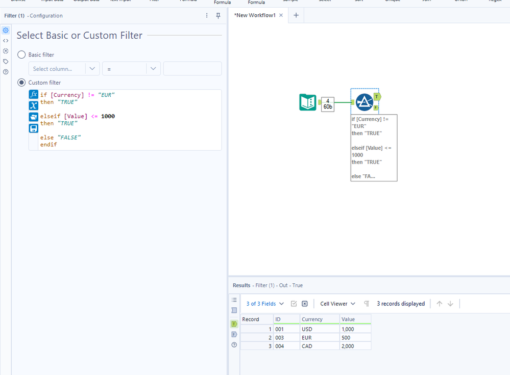 Conditional formatting - Alteryx
