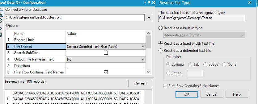 Split a string field that has no delimiter into several columns - Alteryx