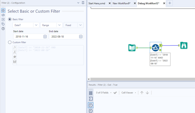 Using interface tool to update date in Filter tool - Alteryx