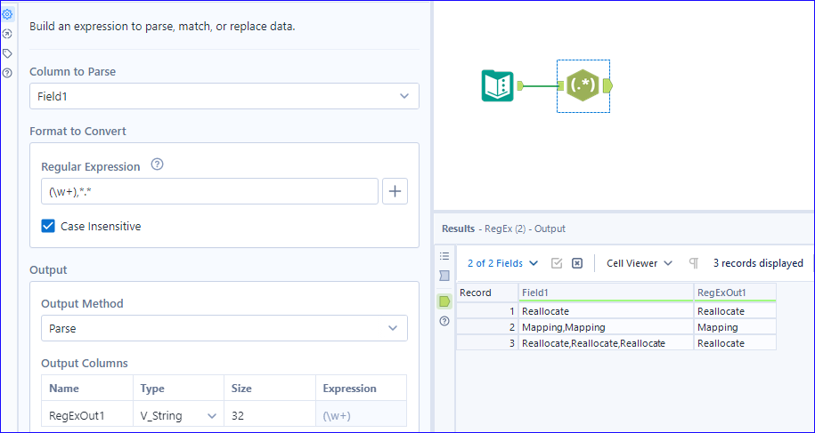 Remove text after comma - Alteryx