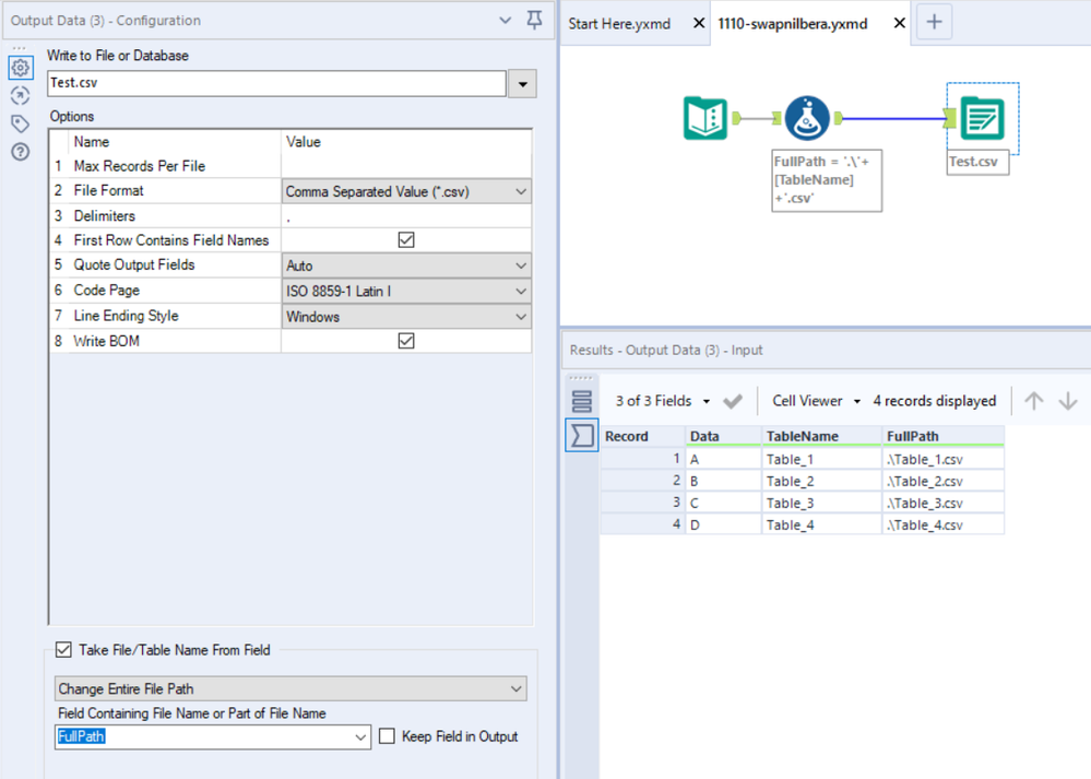 Read multiple tables & write the data into multiple csv files with file ...