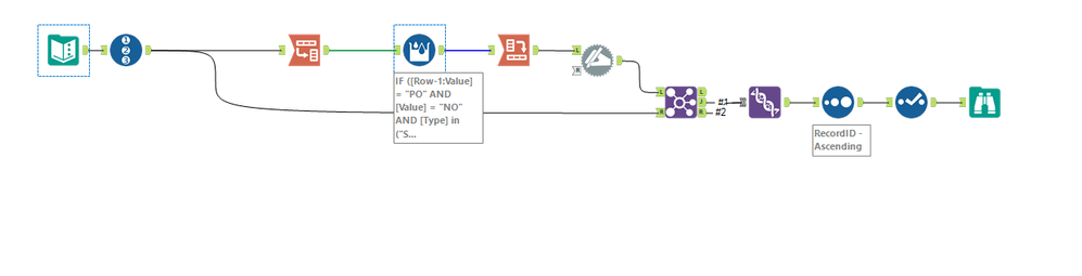 Replacing Value in a separate column based on certain conditions - Alteryx