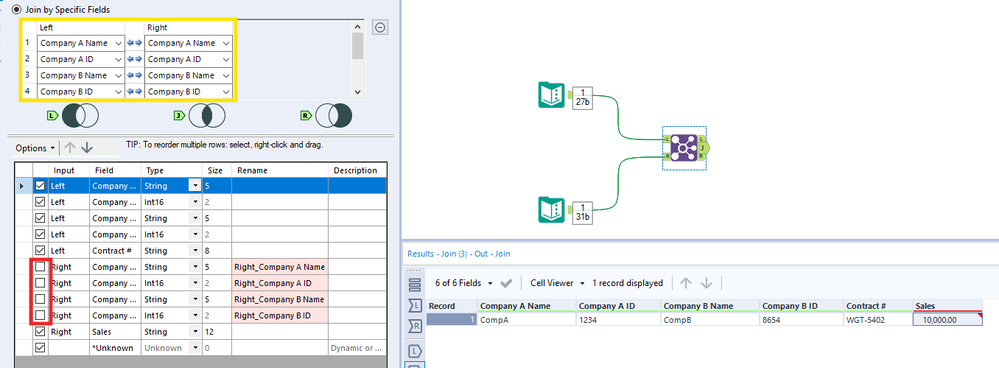 Joining data based on multiple criteria - Alteryx