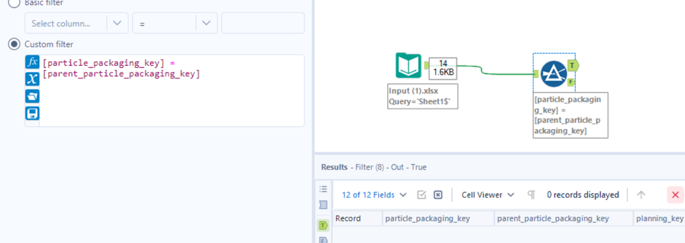 how to match the values in two columns? - Alteryx