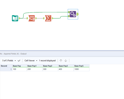 Sum different columns with similar Column Name - Alteryx