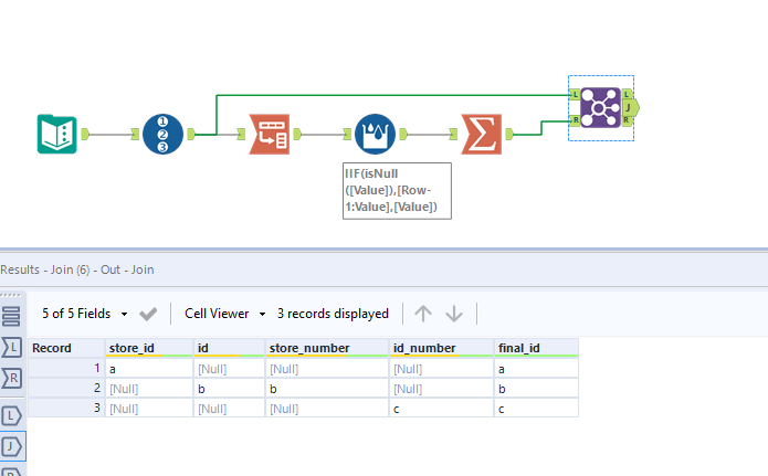 Multiple conditional functions if null - Alteryx