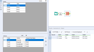 Combining 2 rows records into one - Alteryx