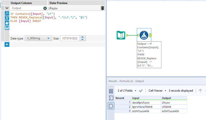 Remove a text partially - Alteryx
