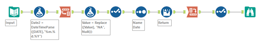 Calculate returns across multiple rows and columns - Alteryx