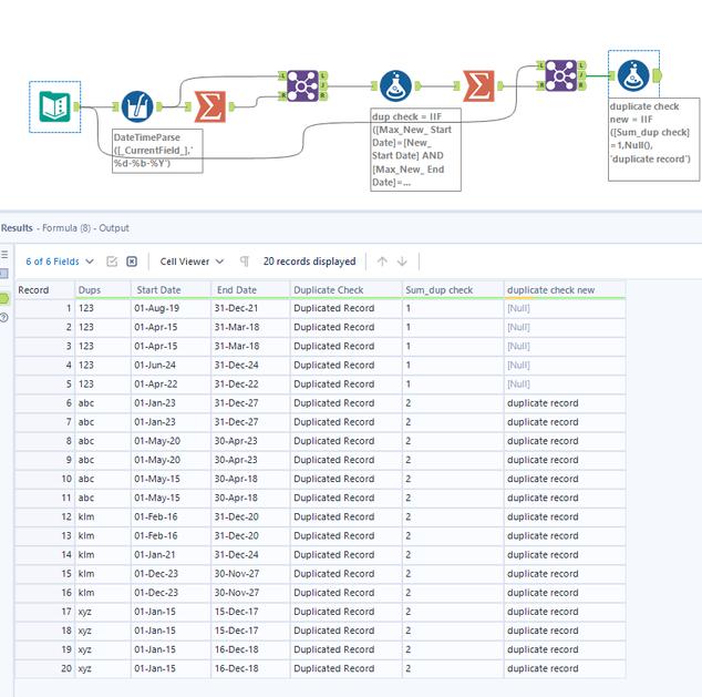 Duplicate check in Alteryx - Alteryx