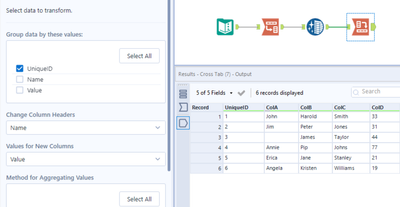Merge Data based on Unique Column Headers - Alteryx