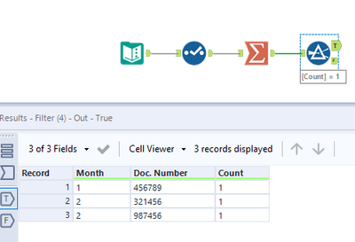 Remove duplicate within the same month - Alteryx
