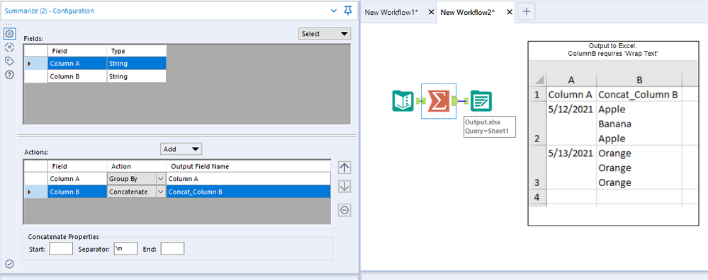 Need suggestions on how to merge rows with same values in Alteryx - Alteryx