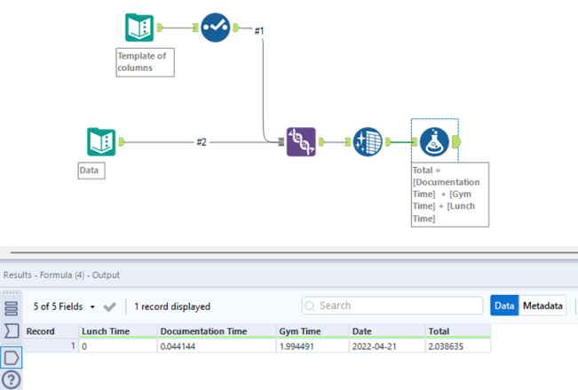 Formula missing a value field to make calculation - Alteryx