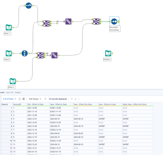 Join data with two different data streams on Date - Alteryx