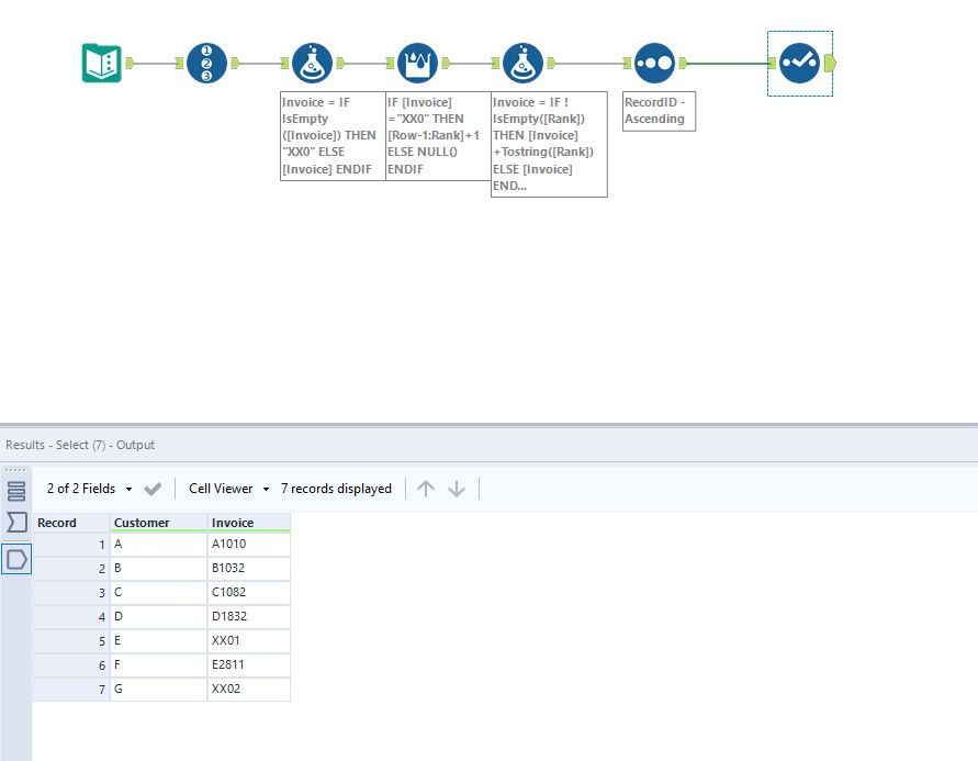 Replacing Empty Column with specific word - Alteryx