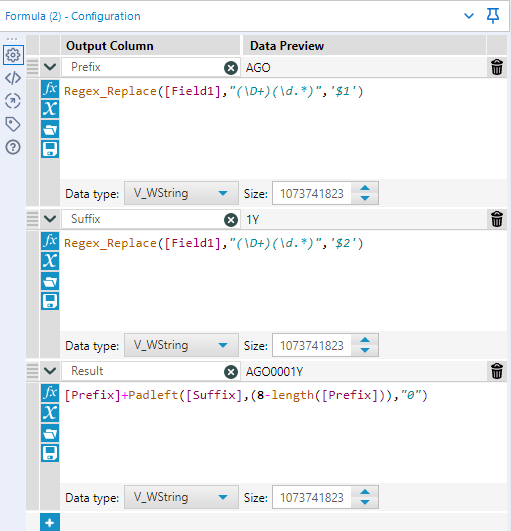 Adding 0s to a string that varies in size to make 8 characters - Alteryx