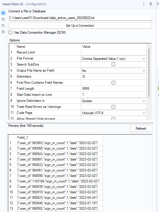 Only getting the first record when Parsing JSON file - Alteryx