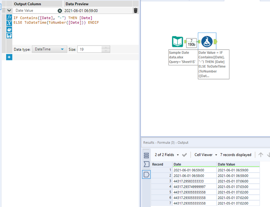 Change data type of string to date - Alteryx