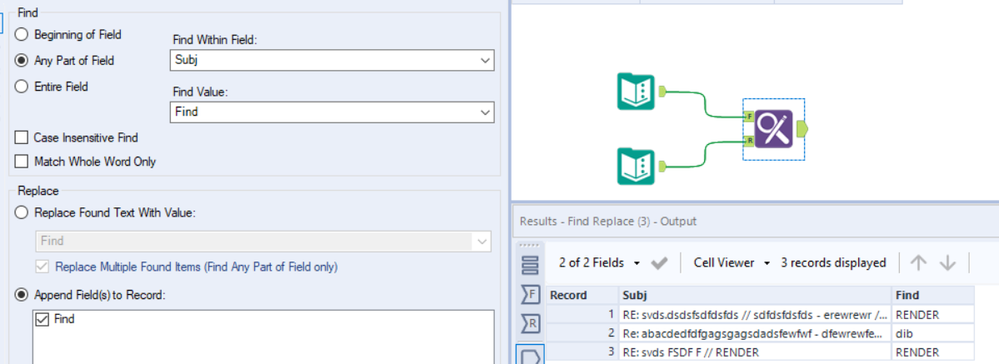 Extracting text from any part of the row in a new column - Alteryx