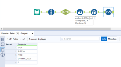 Replacing Multiple String Characters in another String - Alteryx
