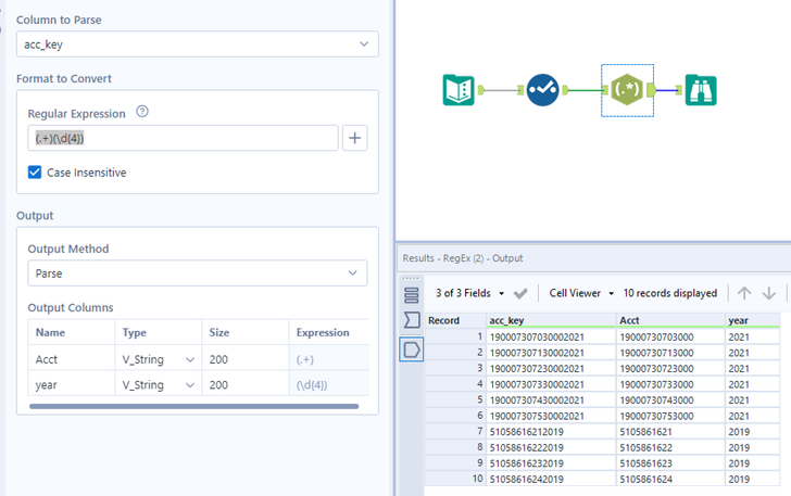 Splitting the column in to two parts - Alteryx