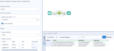 How to split a string before a text using RegEx - Alteryx