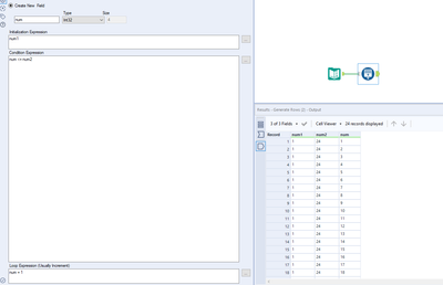 iteration between two values - Alteryx