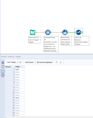 Add 20 Blank Rows in between each Union input - Alteryx