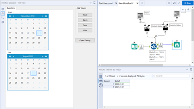 Using interface tool to update date in Filter tool - Alteryx