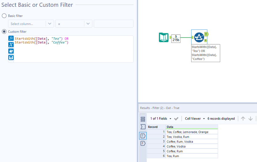Filter Tool How we use and and OR - Alteryx
