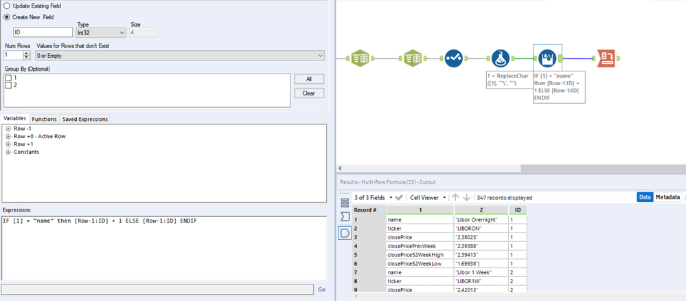 Help with cleaning Data and convert rows to column - Alteryx