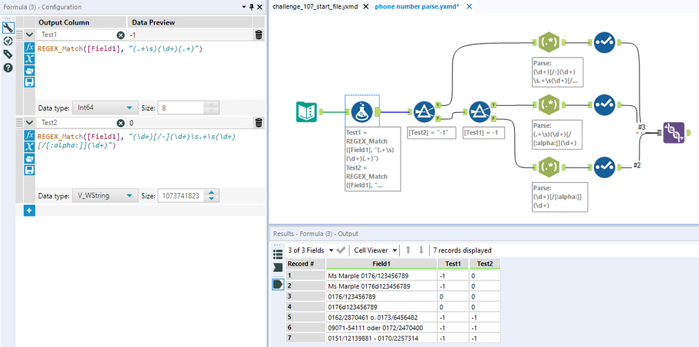 Clean up the phone number - Alteryx