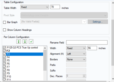 Table tool Configuration - Alteryx