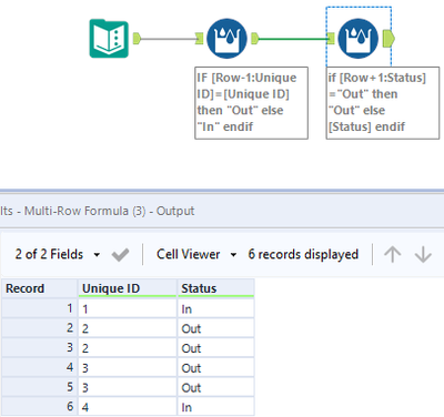 Multirow formula - If statement - Alteryx